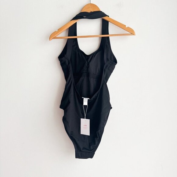 Andie Swim Black Low Back Classic Swimsuit LT - Picture 3 of 6